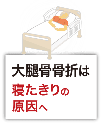 大腿骨骨折は寝たきりの原因へ